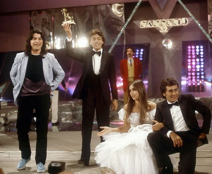 Il podio del Festival di Sanremo 1982